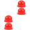 4Pcs Lightweight Plastic Red Warning Lamp Covers for Signal Lights 2