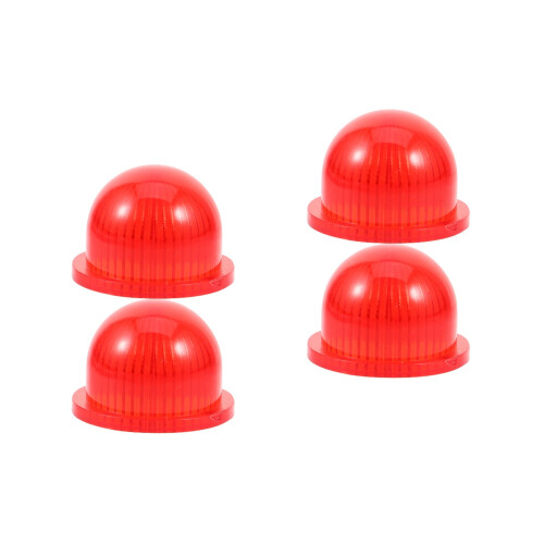 4Pcs Lightweight Plastic Red Warning Lamp Covers for Signal Lights 2