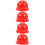 4Pcs Lightweight Plastic Red Warning Lamp Covers for Signal Lights 4