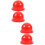 4Pcs Lightweight Plastic Red Warning Lamp Covers for Signal Lights 6