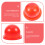 4Pcs Lightweight Plastic Red Warning Lamp Covers for Signal Lights 7