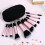 40Pcs Black Mini Makeup Brushes Travel Kit with Storage Bag 8