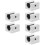 6Pcs Aluminum Linear Guide Rail Bearing Blocks Silver Slide Blocks 5