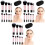 30Pcs Black Mini Makeup Brush Set Travel Friendly with Case 2