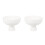 2Pcs Beige Ceramic High Base Dessert Bowls Multi-Use Serving Bowls 3