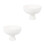 2Pcs Beige Ceramic High Base Dessert Bowls Multi-Use Serving Bowls 4