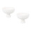2Pcs Beige Ceramic High Base Dessert Bowls Multi-Use Serving Bowls 6