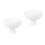 2Pcs Beige Ceramic High Base Dessert Bowls Multi-Use Serving Bowls 7