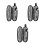 3Sets Portable Stainless Steel Picnic Tableware Set Outdoor Dinner Kit 5