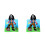 2Pcs Breathable Cotton Bathrobe Hooded Kids Absorbent Soft Multi Color 6