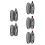 5Sets Portable Stainless Steel Tableware Set for Camping Picnic Dinner 6