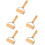 5Pcs Reusable Wooden Handle Pastry Rollers Smooth Nonstick Surface 5