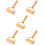 5Pcs Reusable Wooden Handle Pastry Rollers Smooth Nonstick Surface 7