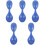 5Pcs Portable Blue Rubber Spoons Soft Safe Eating Tools for Prisons 2