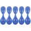 5Pcs Portable Blue Rubber Spoons Soft Safe Eating Tools for Prisons 8