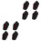 4Pairs Protective Black Heel Covers for Reducing and Swelling 2