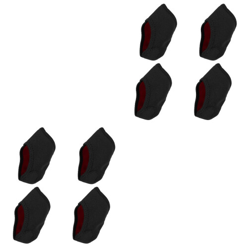 4Pairs Protective Black Heel Covers for Reducing and Swelling 1