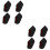 4Pairs Protective Black Heel Covers for Reducing and Swelling 5