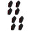 4Pairs Protective Black Heel Covers for Reducing and Swelling 6