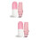 2Pcs Windproof Pink Compact Umbrella with Portable Capsule Case 6