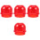 4Pcs Red Plastic Warning Lamp Shells Easy Install Replacement Covers 2
