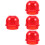 4Pcs Red Plastic Warning Lamp Shells Easy Install Replacement Covers 5