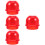 4Pcs Red Plastic Warning Lamp Shells Easy Install Replacement Covers 6