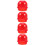 4Pcs Red Plastic Warning Lamp Shells Easy Install Replacement Covers 7