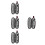 4Sets Compact Stainless Steel Outdoor Tableware Kit for Picnic Camping 4
