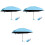 3Pcs Anti-Uv Sky Blue Compact Umbrella with Waterproof Capsule Case 2