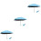 3Pcs Anti-Uv Sky Blue Compact Umbrella with Waterproof Capsule Case 4
