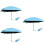 3Pcs Anti-Uv Sky Blue Compact Umbrella with Waterproof Capsule Case 6