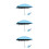 3Pcs Anti-Uv Sky Blue Compact Umbrella with Waterproof Capsule Case 7