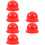 6Pcs Lightweight Red Warning Light Cover Durable Plastic Lamp Shell 6