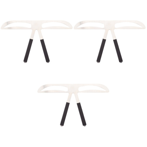 3Pcs Brow Stencils Eyebrow Ruler Tool Beige for Makeup Beginners 1