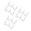 30Pcs White Plastic Pipe Corner Connector for Foldable Bath Tub Frames 2