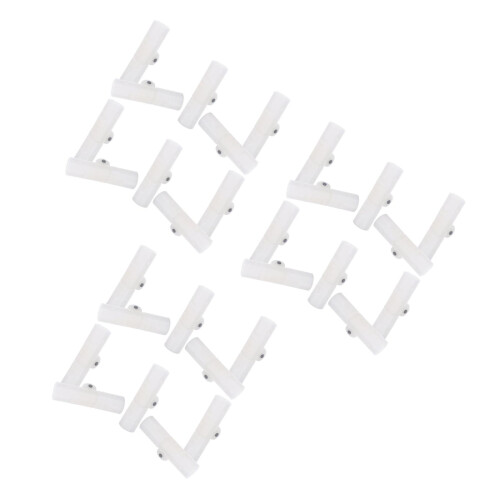 30Pcs White Plastic Pipe Corner Connector for Foldable Bath Tub Frames 1