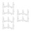 30Pcs White Plastic Pipe Corner Connector for Foldable Bath Tub Frames 3
