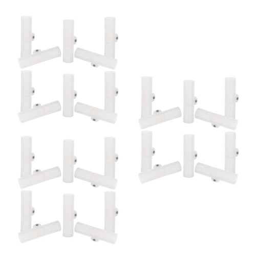 30Pcs White Plastic Pipe Corner Connector for Foldable Bath Tub Frames 2