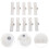 30Pcs White Plastic Pipe Corner Connector for Foldable Bath Tub Frames 8