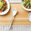 4Pcs Stainless Steel Kitchen Salad Serving Spoon and Fork Set Silver 8