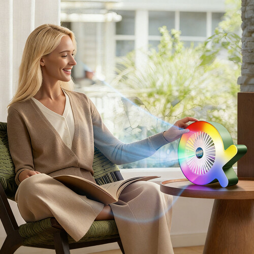 Dichter USB-betriebener Ventilator mit-Hellgrün 2
