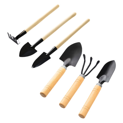 3 Piece Miniature Garden Tool Set Metal Construction Ideal-2 1