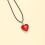 Lovely Romantics Red Heart Necklace Adjustable Neckchain-25mm 7
