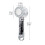 Kleiner USB-betriebener Handventilator mit einstellbarer-Weiß 4