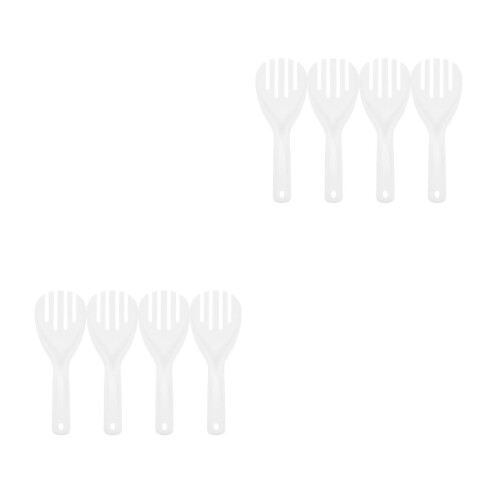 8Pcs White Plastic Rice Cooker Spoon Paddle Nonstick Design 2