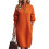 Herbst Winter Essential Pulloverkleid Damen Warmes-Orange L 1