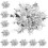 20Pcs Silver Cheerleading Pom Poms Durable Plastic Props 10