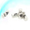 100Pcs Silver Rope Cord Locks Metal Toggle Stopper Clips for Lanyards 8