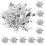 50Pcs Silver Plastic Pom Poms Accessories Durable Props 10